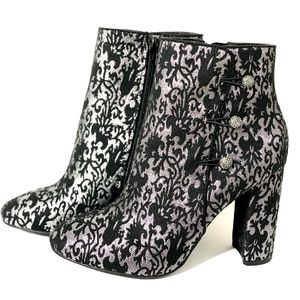 Nina NY Patterned Ankle Boots 7M